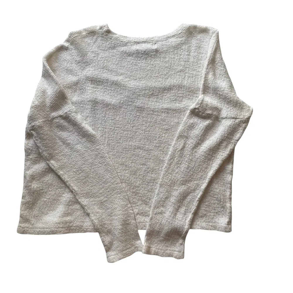 Zara Trafaluc Pullover Sweater White size Small Lace workwear Office Casual